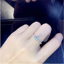 Anel Solitário Banhado a Ouro 18K com Zircônia