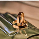 Par de Alianças de Casamento e Anel Solitário